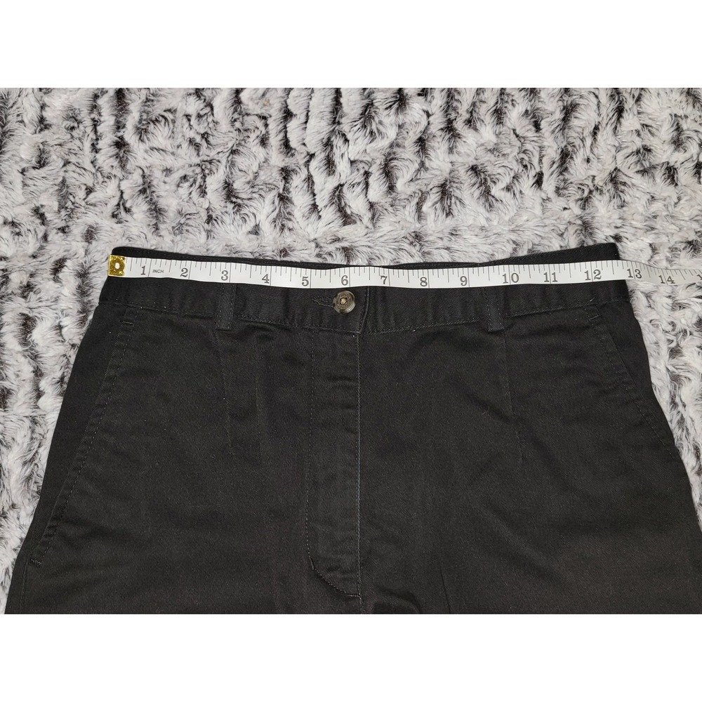 LLBean Womens Size 4 Black Cotton Casual Shorts Elastic Waist‎ - Picture 4 of 7
